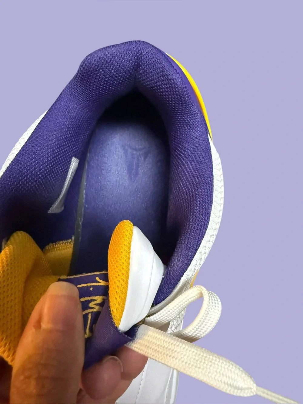 Nike Ja Morant 1 LSU Basketball PE Player Exclusive White Purple Gold Shoes 14